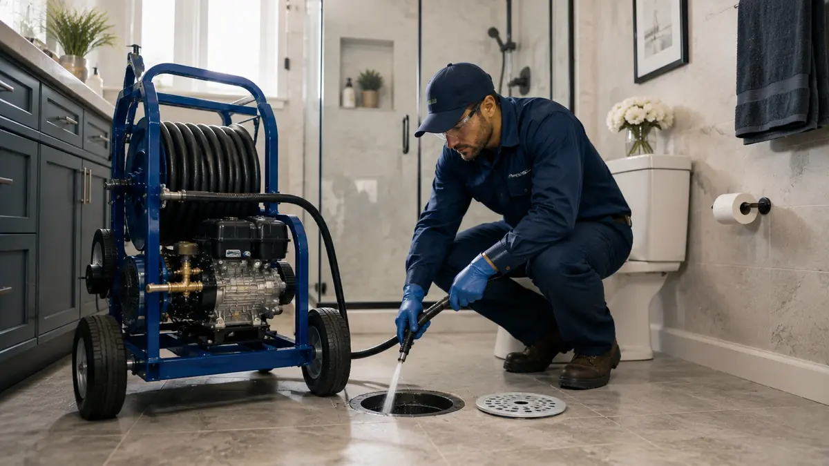 Bathroom Drain Hydro Jetting in Castaic