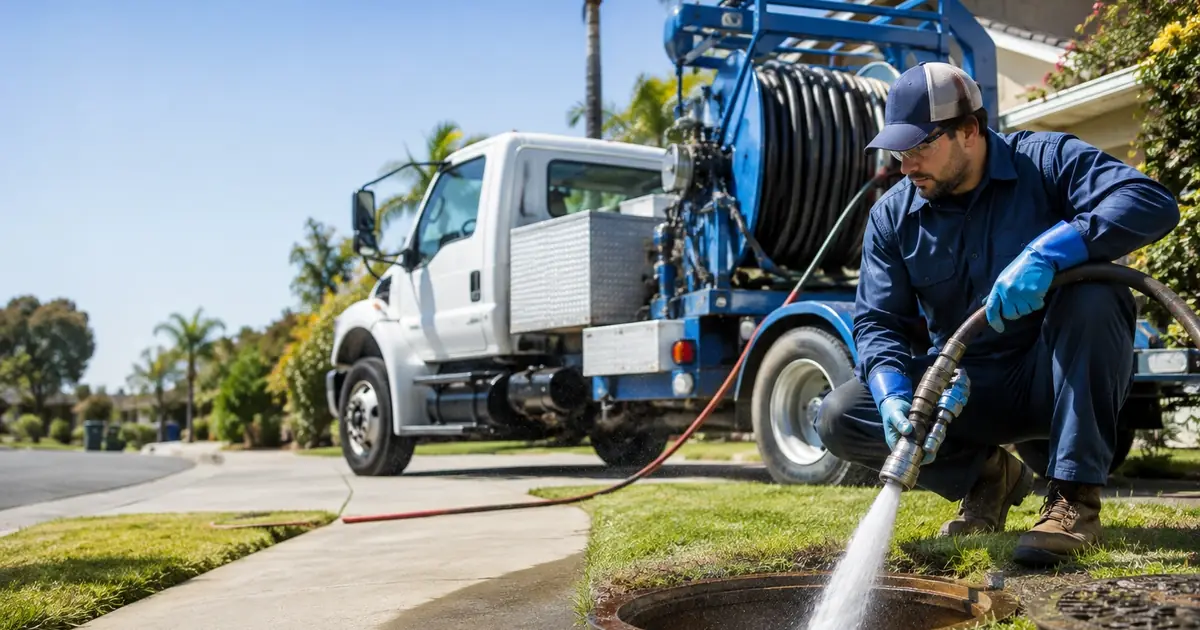 Hydro jet sewer cleaning Castaic