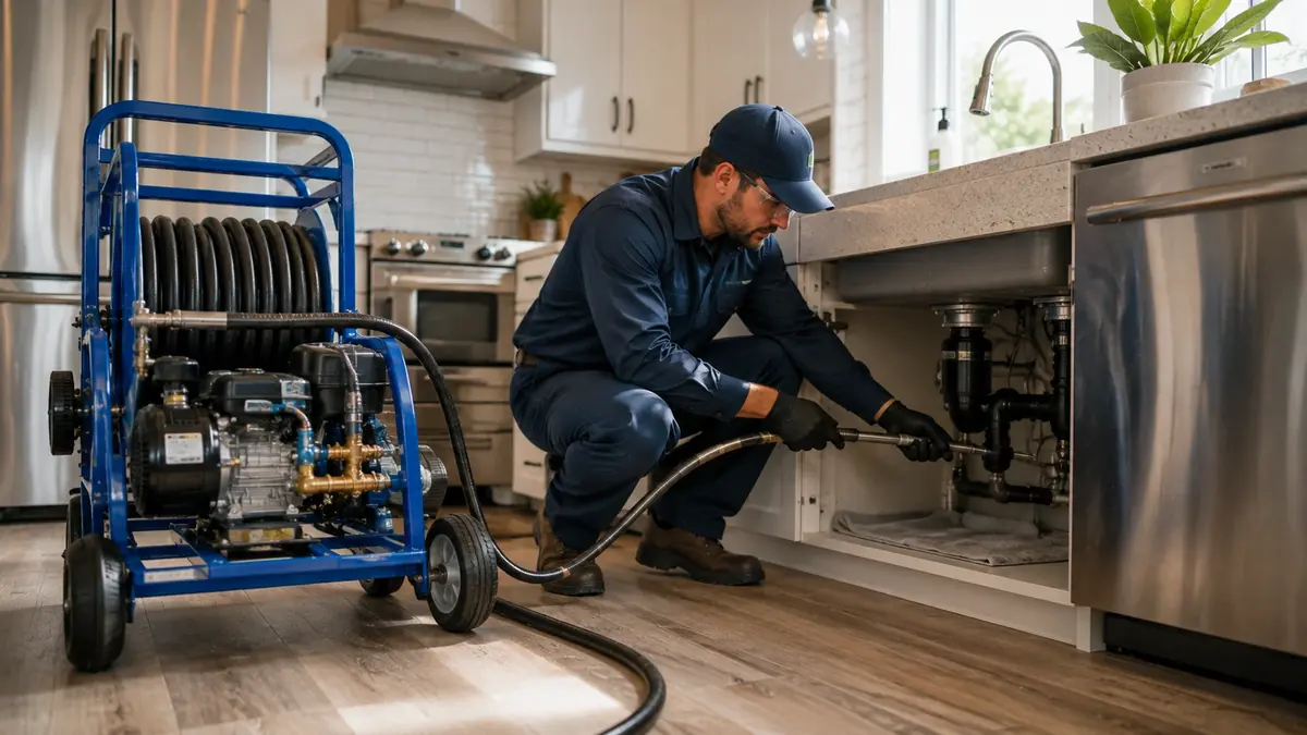 Kitchen Drain Hydro Jetting in Castaic