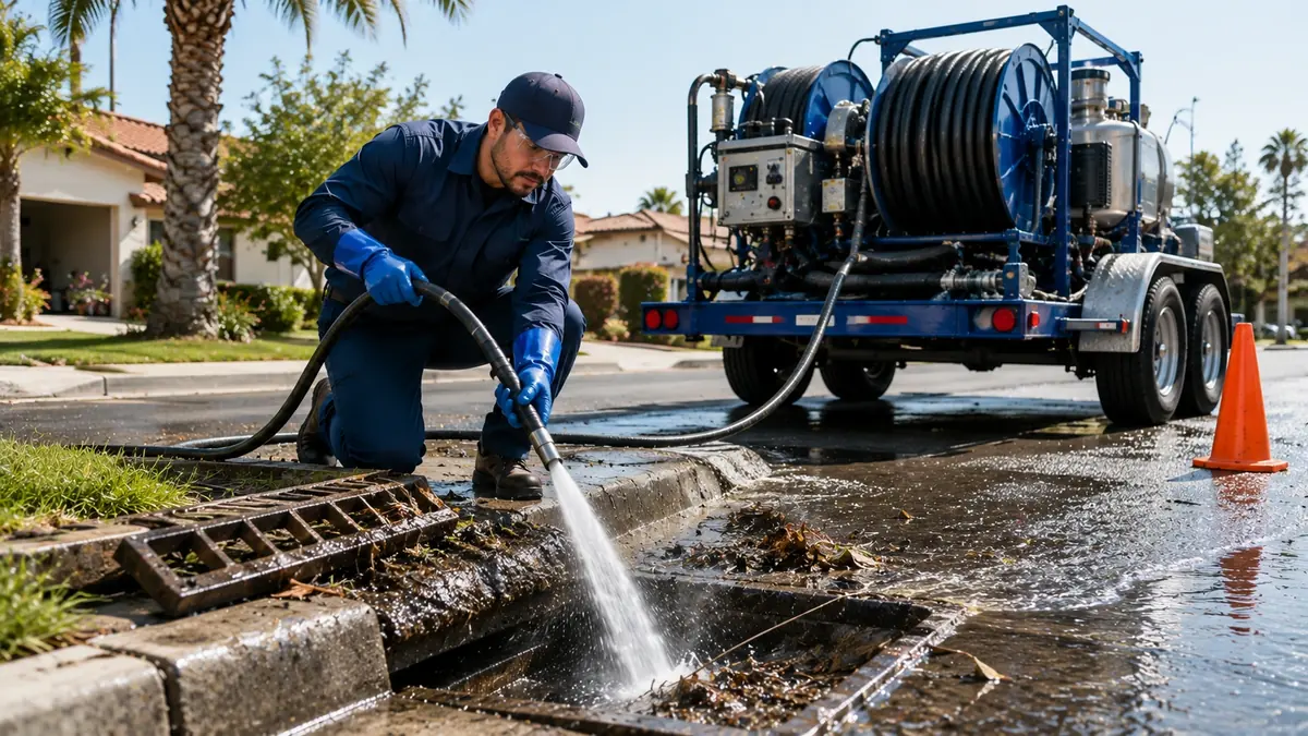 Storm Drain Hydro Jet Cleaning in Castaic